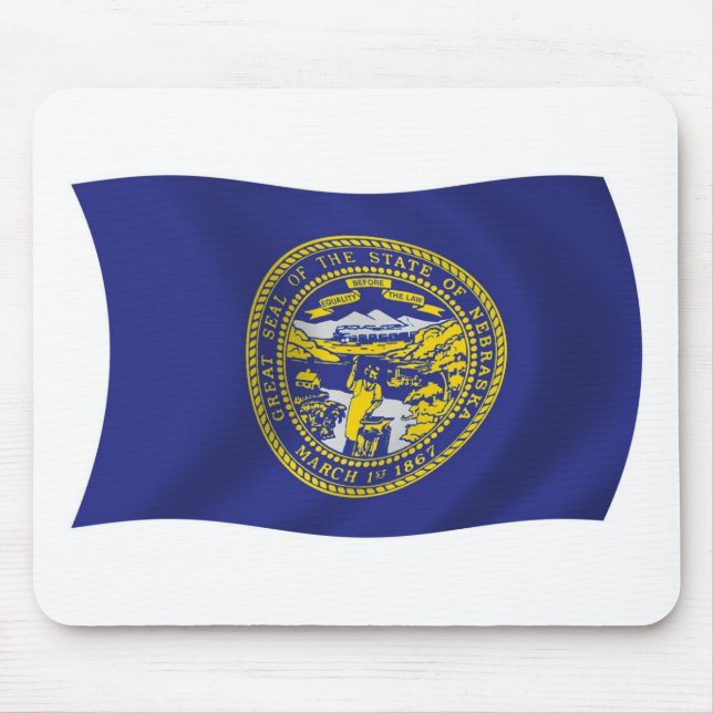 Alfombrilla De Ratón Nebraska Flag Mousepad (Frente)
