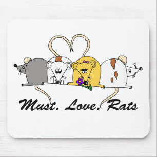 Alfombrilla De Ratón Necesidad. Amor. Ratas Mousemat