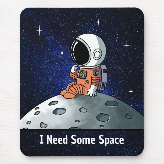 Alfombrilla De Ratón Necesito Espacio, Astronauta, Cosmonauta, Personal (Frente)