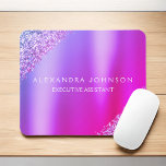 Alfombrilla De Ratón Negocio de oficina de Purpurina de color rosa mora<br><div class="desc">Purpurina rosa púrpura Faux Sparkle Purpurina Relieve metalizado metálico Minimalista Mousepad (Mouse Pad) con tipografía con letras blancas para el monograma. El diseño Rosa Gold Girly Business puede ser personalizado con su nombre. Póngase en contacto con el diseñador para obtener elementos coincidentes personalizados.</div>