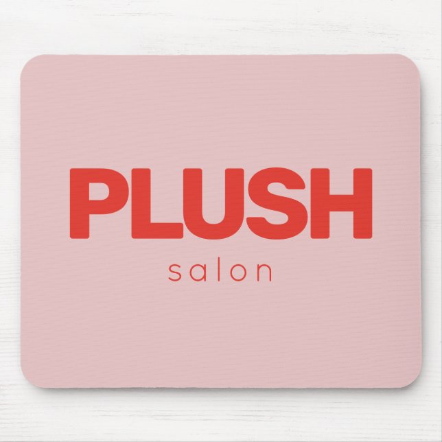 Alfombrilla De Ratón Negocio moderno en negrita y rosa personalizado (Frente)