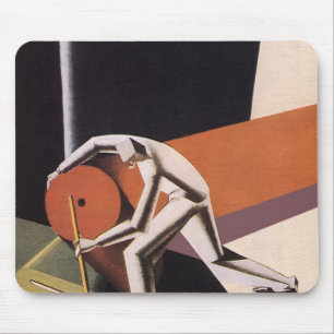 Alfombrilla De Ratón Negocio vintage, tejidos Art Deco y textiles