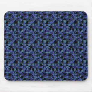Alfombrilla De Ratón Negrita única cadera Geométrica azul cian gris neg