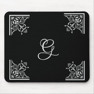 Alfombrilla De Ratón Negrita y blanco vintage personalizado