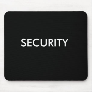 Alfombrilla De Ratón Negro/blanco de la SEGURIDAD