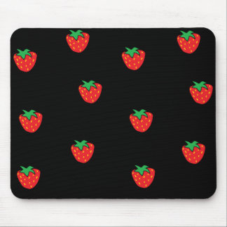Alfombrilla De Ratón Negro de las fresas