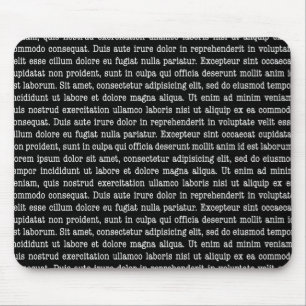 Alfombrilla De Ratón Negro de Lorem Ipsum