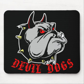 Alfombrilla De Ratón Negro de los perros de diablo del bulldog