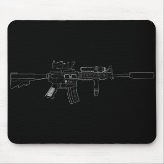 Alfombrilla De Ratón Negro de M4 SOPMOD Mousepad