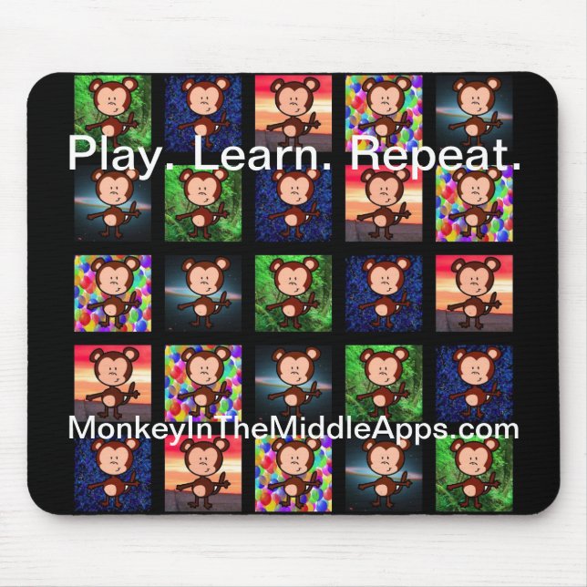 Alfombrilla De Ratón Negro del cojín de ratón (Frente)