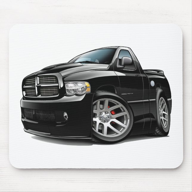 Alfombrilla De Ratón Negro del espolón de Dodge SRT10 (Frente)