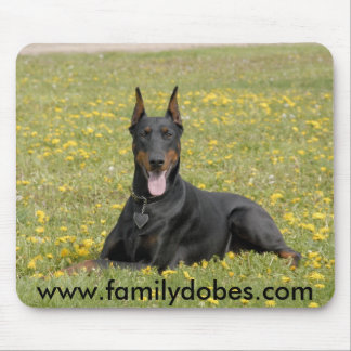 Alfombrilla De Ratón Negro del mousepad del Doberman