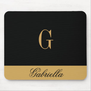 Alfombrilla De Ratón Negro del oro