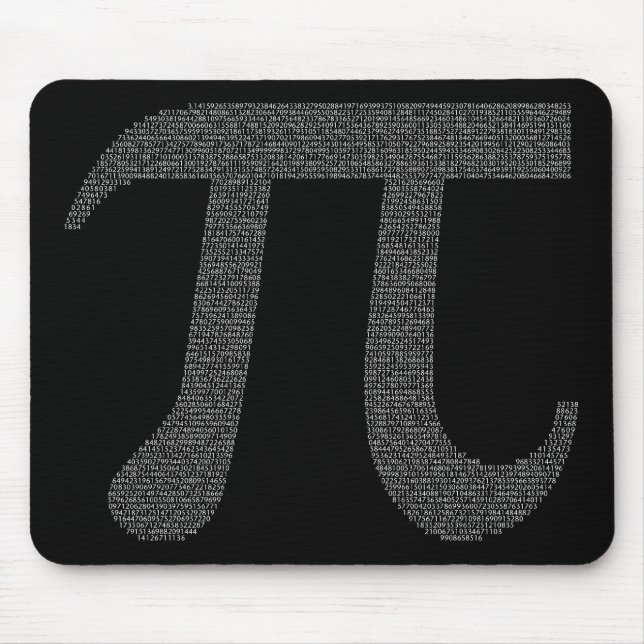 Alfombrilla De Ratón Negro del "pi" Mousepad (Frente)