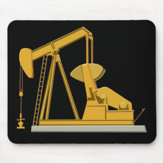 Alfombrilla De Ratón negro del pumpjack