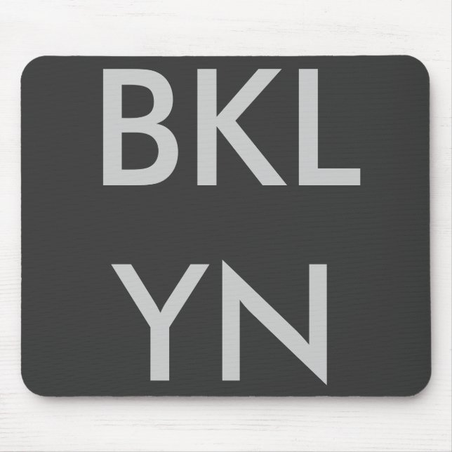Alfombrilla De Ratón Negro/Greysilver de BKLYN Mousepad (Frente)