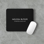 Alfombrilla De Ratón Negro minimalista moderno<br><div class="desc">almohadilla de ratón minimalista y moderna.</div>