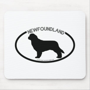 Alfombrilla De Ratón Negro Mousepad de la silueta de Terranova