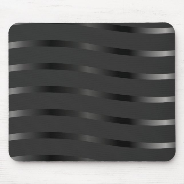Alfombrilla De Ratón Negro sobre negro (Frente)