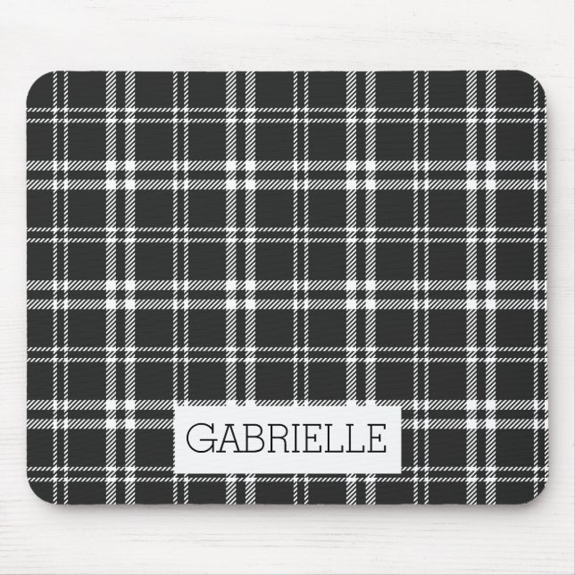 Alfombrilla De Ratón Negro y blanco (Frente)