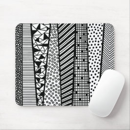 Alfombrilla De Ratón Negro y blanco - patrón moderno