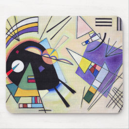 Alfombrilla De Ratón Negro y violeta vintage - Arte de Kandinsky