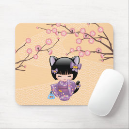 Alfombrilla De Ratón Neko Kokeshi Doll - Chica Geisha