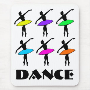 Alfombrilla De Ratón Neon Ballerinas Ballet Tutu Maestra de Danza Point