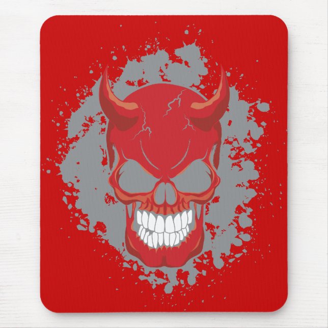 Alfombrilla De Ratón Neon Demon Skull (Frente)