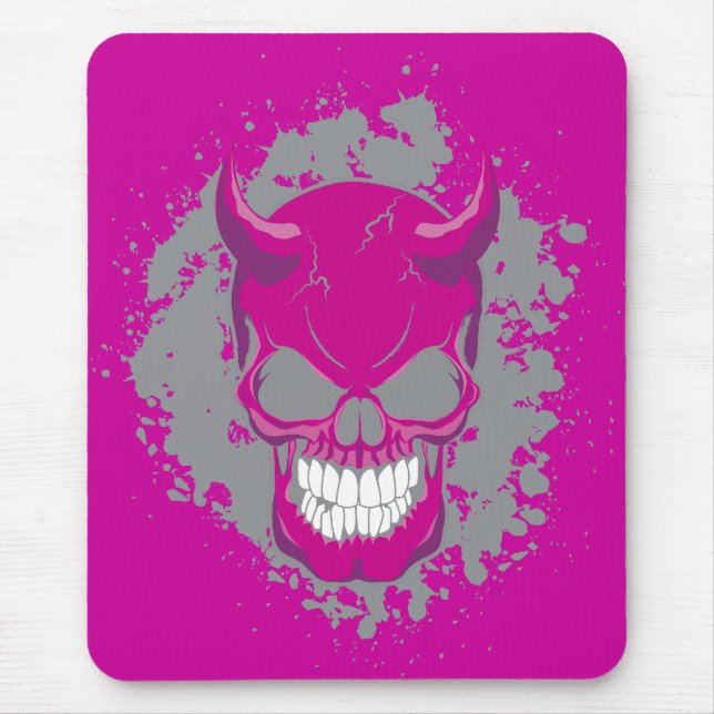Alfombrilla De Ratón Neon Demon Skull (Frente)
