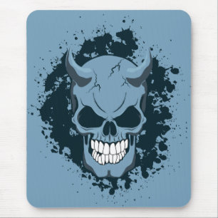 Alfombrilla De Ratón Neon Demon Skull