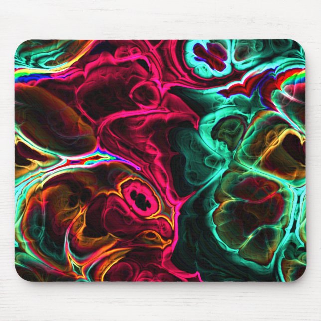Alfombrilla De Ratón Neon Fractal 2 (Frente)