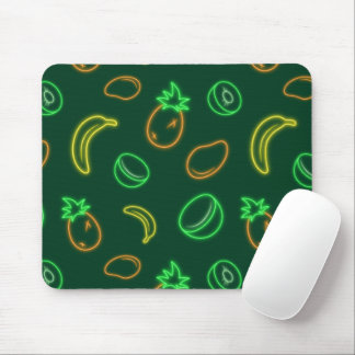 Alfombrilla De Ratón Neon Fruit Pattern Mouse Pad – Tropical Aesthetic