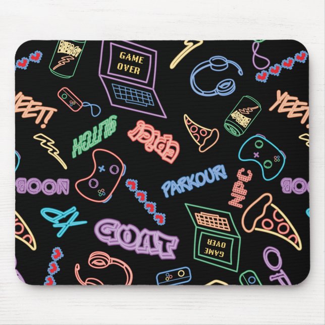 Alfombrilla De Ratón Neon Gamer (Frente)