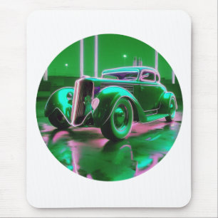 Alfombrilla De Ratón Neon Green Street Rod de los años 30