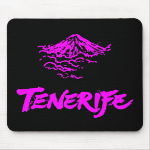 Alfombrilla De Ratón Neón Rosa Volcán Teide Tenerife