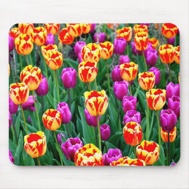 Alfombrilla De Ratón Neon Tulips Mousepad (Frente)