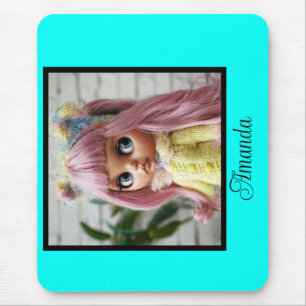 Alfombrilla De Ratón Neon turquesa brillante estilo moderno