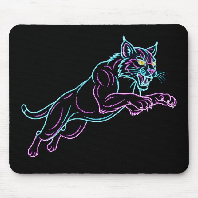 Alfombrilla De Ratón Neon Wildcat Mouse Pad (Frente)
