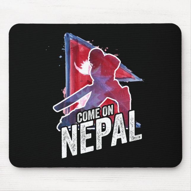 Alfombrilla De Ratón Nepal Cricket Jersey Nepali Flag Supporter Cricket (Frente)