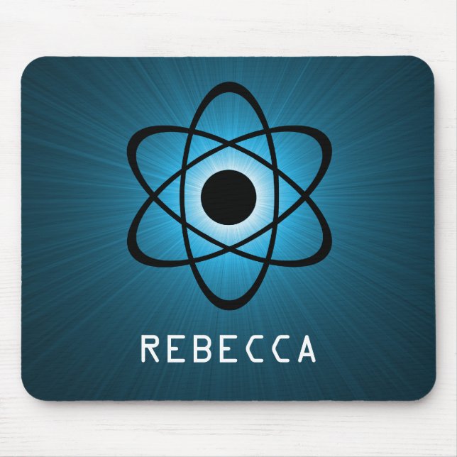 Alfombrilla De Ratón Nerdy Atomic Mousepad, azul (Frente)