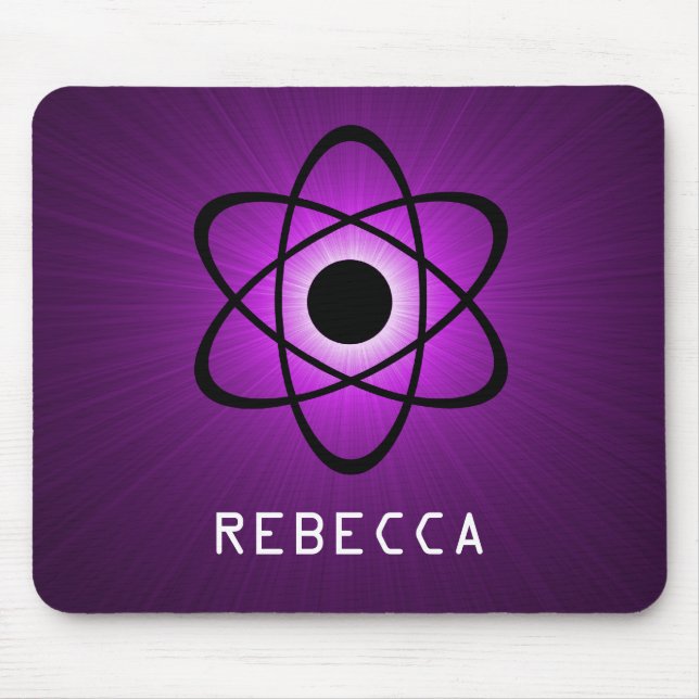 Alfombrilla De Ratón Nerdy Atomic Mousepad, púrpura (Frente)