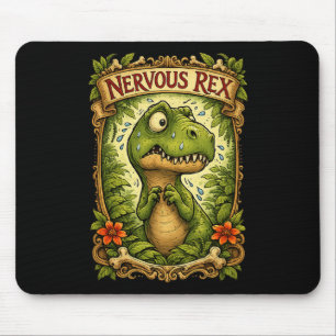 Alfombrilla De Ratón Nervous Rex - Divertido Tyrannosaurus