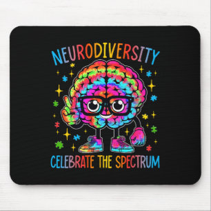 Alfombrilla De Ratón Neurodiversidad Autismo cerebral Conciencia Asd Ad