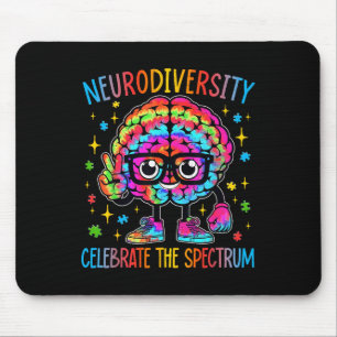 Alfombrilla De Ratón Neurodiversidad Autismo cerebral Conciencia Asd Ad