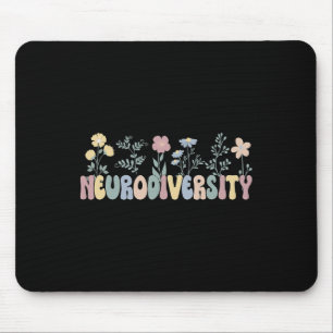 Alfombrilla De Ratón Neurodiversidad Flores Autismo Neurodivergente