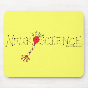 Alfombrilla De Ratón Neurología Mousepad - negro y rojo en amarillo