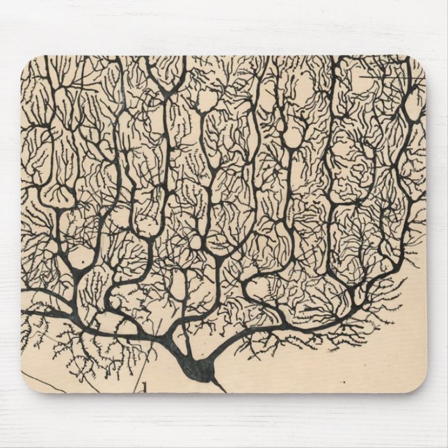Alfombrilla De Ratón Neuron Drawing By Santiago Ramón Y Cajal (Frente)