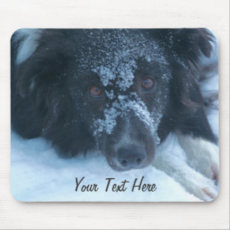 Alfombrilla De Ratón Nevado hizo frente al perro lindo Mousepad del