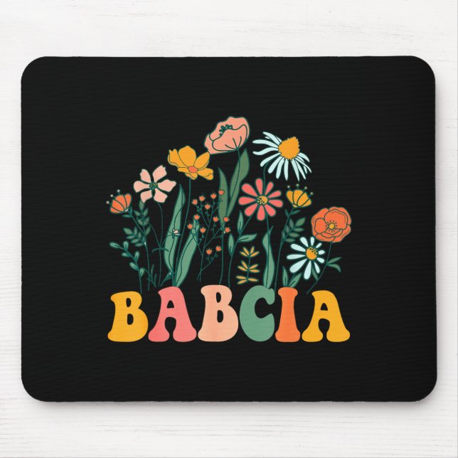 Alfombrilla De Ratón New Babcia Wildflower First Birthday &amp; Baby Sh (Frente)